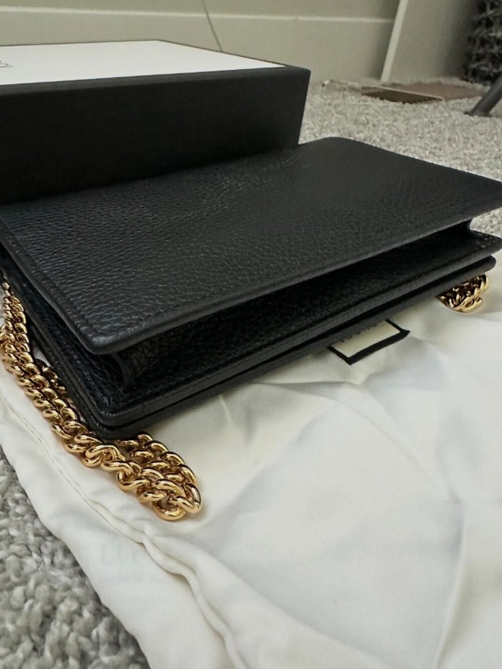 Gucci GG Marmont wallet on chain Black MSRP $1,150 - Picture 9 of 16